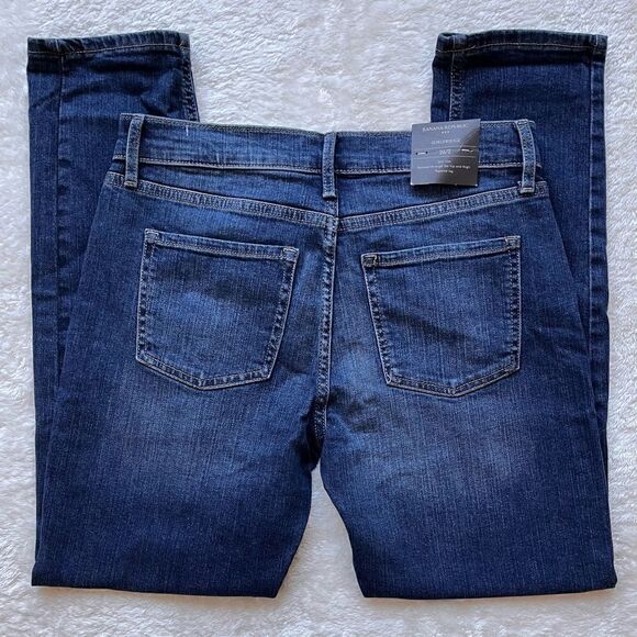NWT Banana Republic Women's Dark Wash Girlfriend Rolled Hem Jean in 26/2 - Picture 14 of 16